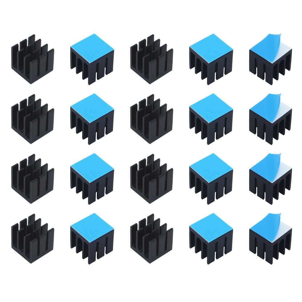 Raspberry Pi Water Cooling Kit - 12x12x12mm 50pcs อลูมิเนียมฮีทซิงค์หม้อน้ํา Cooler ความร้อนสําหรับอิเล็กทรอนิกส์ชิป IC