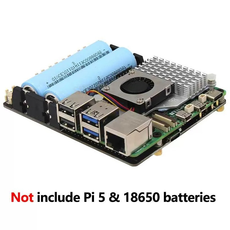 Raspberry Pi Uninterrupted Power Supply Ups 18650 - บอร์ดขยายระบบจัดการพลังงาน UPS สำหรับ Raspberry Pi 5