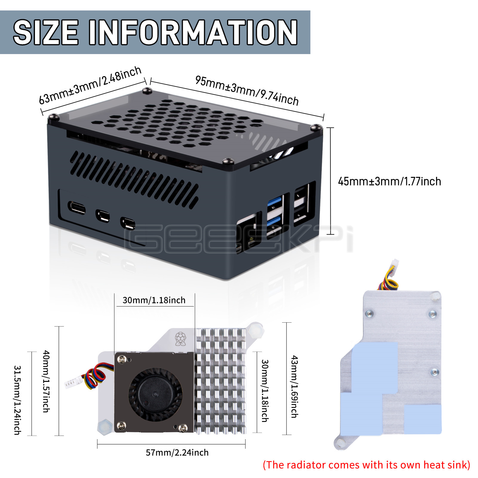 GeeekPi M.2 NVME M-key & PoE + - Argon One V3 M.2 Nvme Case บทวิจารณ์และราคา